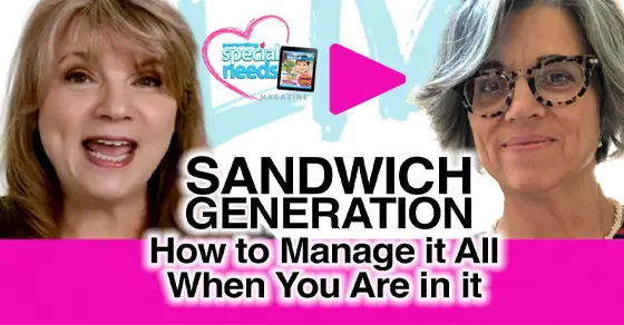 Two women with text "SANDWICH GENERATION How to Manage it All When You Are in it".