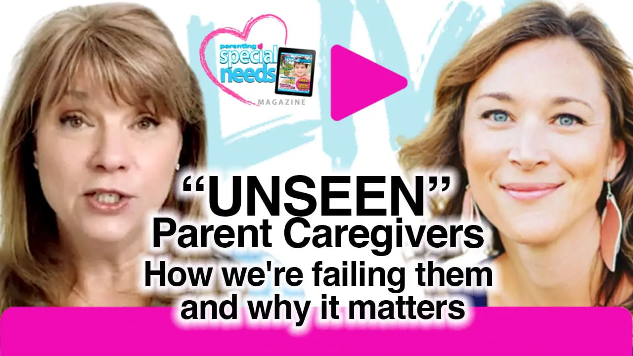 Jess Ronner and another woman in a thumbnail for a video about "Unseen" parent caregivers.