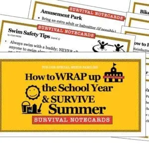 Survival Notecards for How to Wrap Up a School Year and Survive Summer