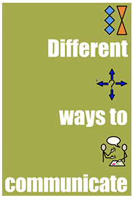 Different ways to communicate graphic with icons