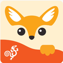 Proloquo Coach app icon featuring a stylized orange fox head above a smaller white chameleon silhouette.