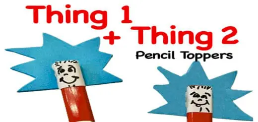 Thing 1 and Thing 2 Pencil Toppers