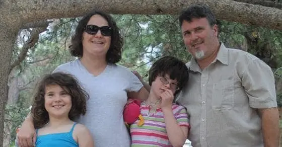 Rick Hodges with his family.