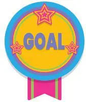 Award graphic with the word "GOAL" in large letters.