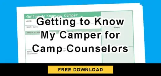 Getting to Know My Camper for Camp Counselors