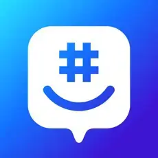 GroupMe app logo with a hashtag and smiley face