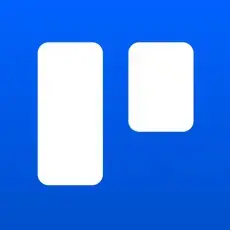 Trello logo with two white rectangles on a blue background