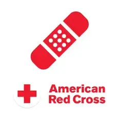 First Aid American Red Cross logo with a band-aid and a red cross.