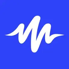 Speechify logo with a white waveform on a blue background.