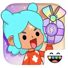 Toca Boca World app icon with a cartoon character holding a gift.
