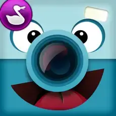ChatterPix Kids app icon featuring a cartoon camera lens face.