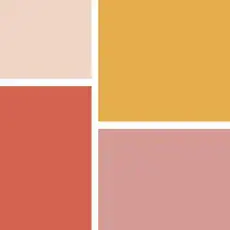 Four rectangular blocks of color arranged in a grid.