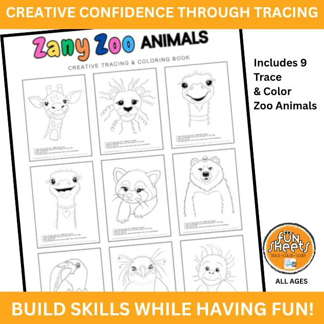EZY Trace Zany Zoo Animals – Trace, Color & Create Confidence - Image 2