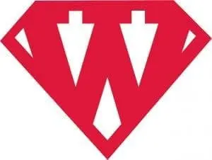 Red diamond with a white "W" inside