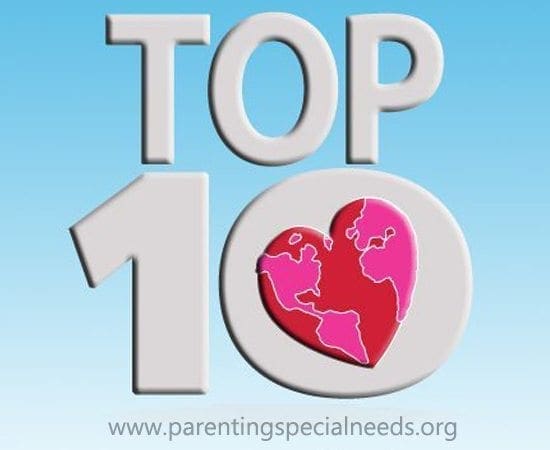 Top 10 with heart-shaped globe and website address.