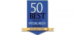 Award seal for the 50 Best Private Special Needs Schools in the United States