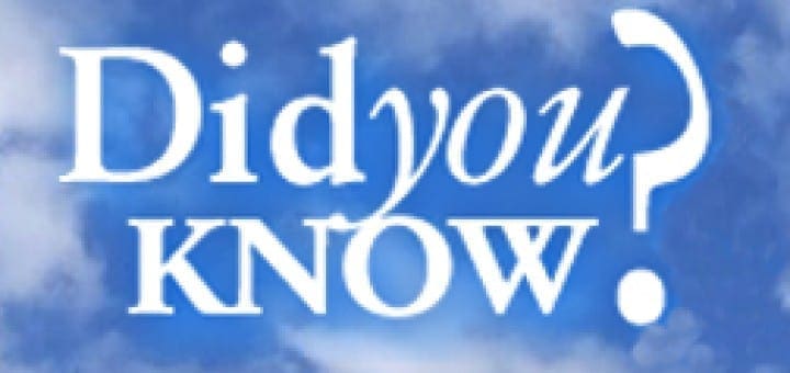 Did you know text overlay on a blue sky background indicating a helpful tip for parents.