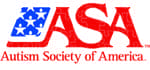The Autism Society of America logo with an American flag design.