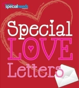Parenting Special Needs magazine title with "Special Love Letters" text and a heart graphic.