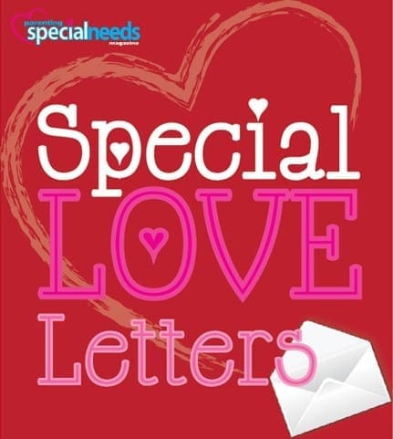 Parenting Special Needs magazine title with "Special Love Letters" text and a heart graphic.