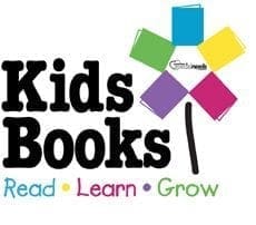 Kids Books logo with "Read. Learn. Grow." and colorful books forming a pinwheel.