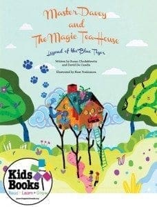 Book cover for Master Davey and The Magic Tea House, Legend of the Blue Tiger.