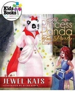 The Princess Panda Tea Party book cover features a panda princess and a young girl in a wheelchair.