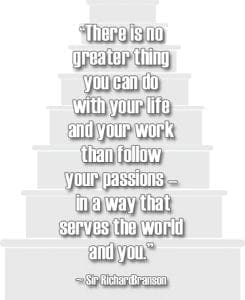 Sir Richard Branson quote about following passions.