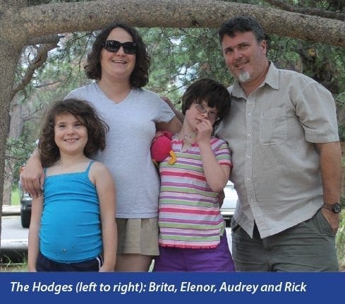 The Hodges family: Brita, Elenor, Audrey, and Rick.