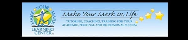 Logo and text for "Your Learning Center" and "Make Your Mark in Life" tutoring services.