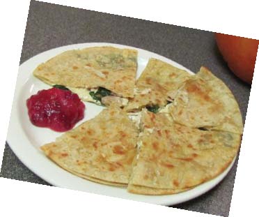 Turkey Quesadillas & Cran-Apple Sauce 4