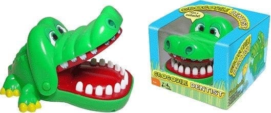 Crocodile Dentist game toy and its box.