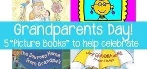 Collage of children's books for Grandparents Day