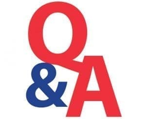Q&A logo with red Q and A and blue ampersand.