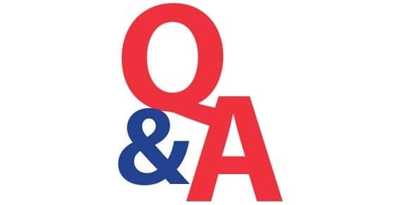 Q&A logo with red O and A and blue ampersand.