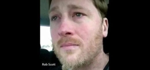Robb Scott crying.