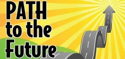Road with an upward arrow labeled "PATH to the Future