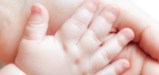 Close-up of a baby's hands.