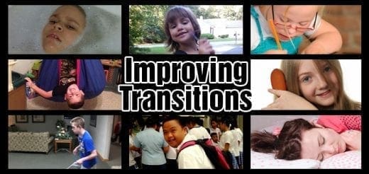 Montage of children and text reading "Improving Transitions.