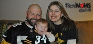 Jessica Kovacs with her husband and son.
