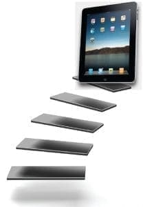 iPad atop stairs representing steps to coverage