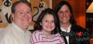 Deb Discenza with her husband and daughter.