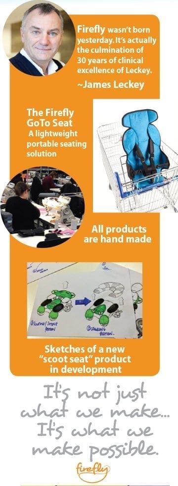 Sketches of a new "scoot seat" product in development.