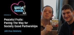 Podcast cover for Peaceful Fruits featuring Evan Delahanty.