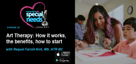 Raquel Farrell-Kirk, MS, ATR-BC, smiles while guiding a child's art project.