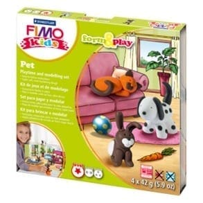 Fimo Kids Playtime and modeling set featuring pet figures.