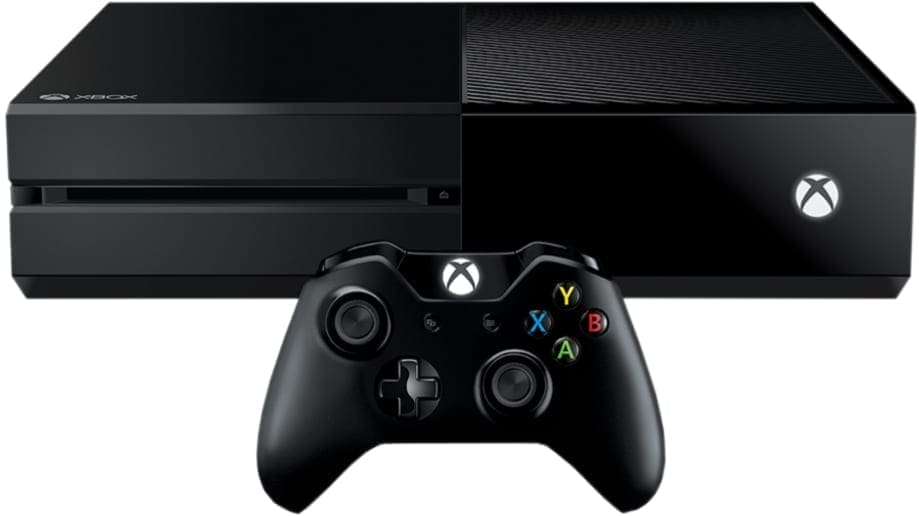 Xbox One console with a controller in front