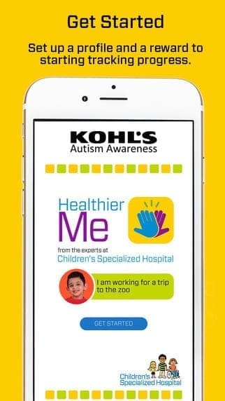 Healthier Me app interface on a phone screen.