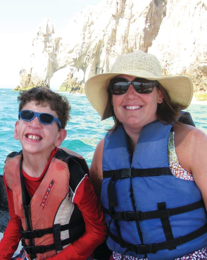 Beth Goddard and her son Robbie Batista on a family trip to Cabo San Lucas.