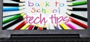 Back to school tech tips with colorful pencils